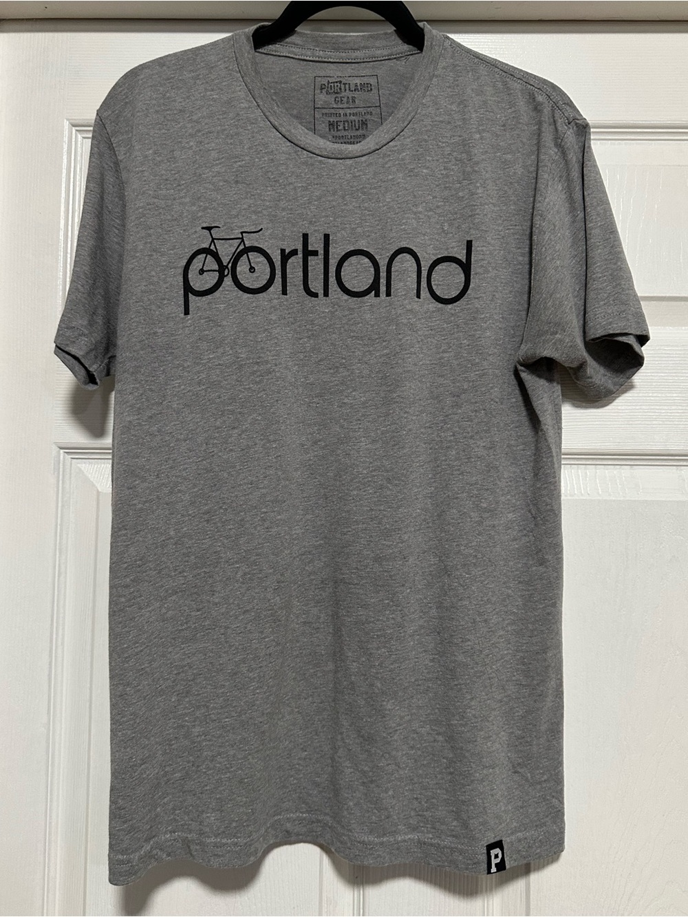 Portland Gear Gray Bicycle Graphic T-Shirt Men’s M Oregon PNW